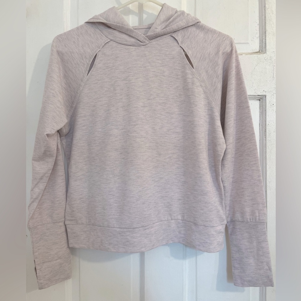 Zella Girl Heather Gray Hooded Top in size xl/14-16